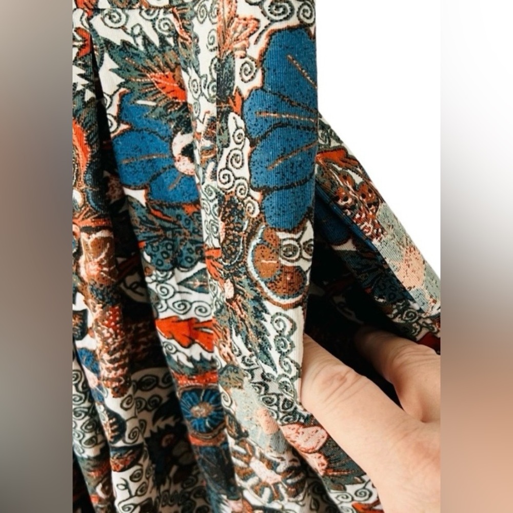 Peruvian Connection Wanderlust Floral Fit Flare Dress Pockets Med Boho Chic M - Picture 6 of 12